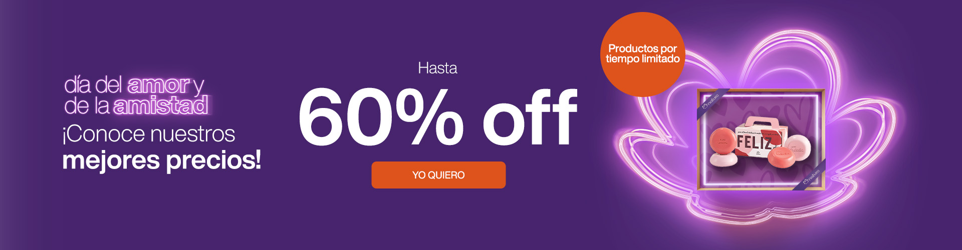 60 de descuento tienda Natura Día del Amor y la Amistad