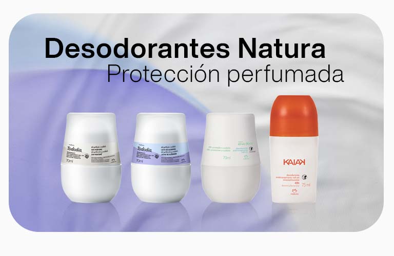 Desodorante Natura femenino y masculino en varias presentaciones altamente efectivos